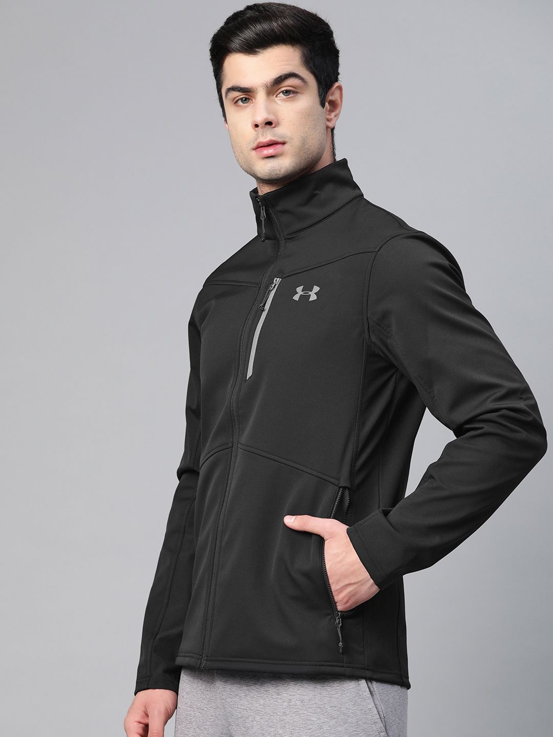 Buy UNDER ARMOUR Men Black Solid ColdGear Infrared Shield Jacket