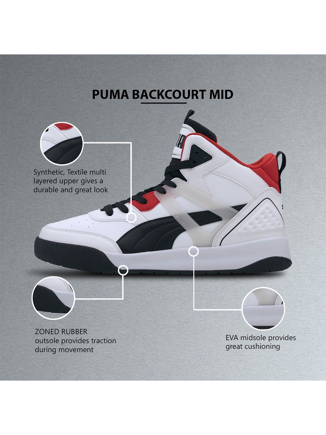 puma backcourt mid white