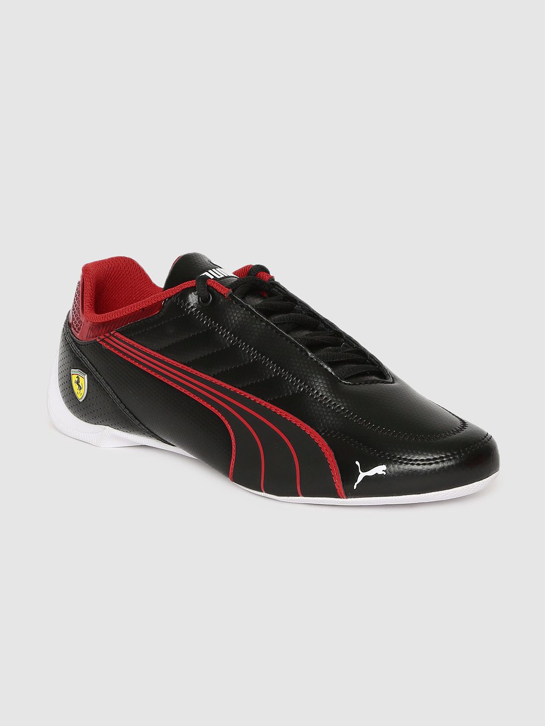 PUMA Motorsport Men Black & Red Ferrari Race Future Kart Cat Sneakers