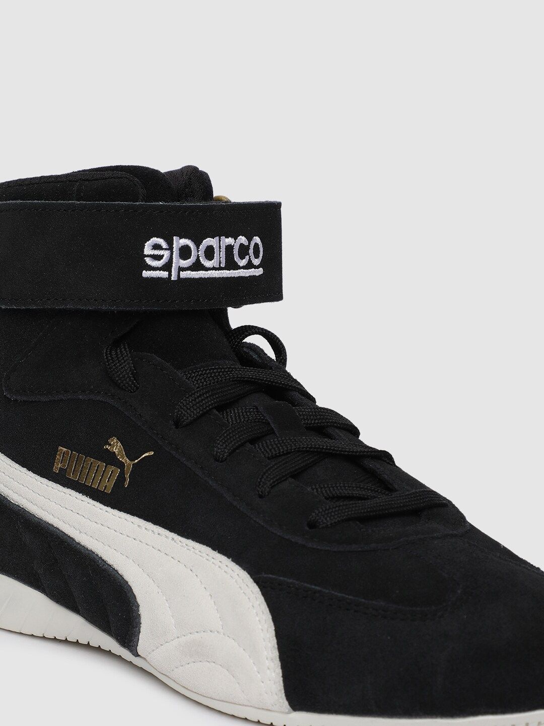 Buy PUMA Motorsport Men Black Solid Suede Speedcat Sparco Mid-Top