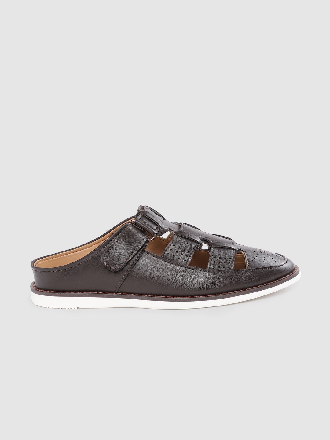 Roadster Men Coffee Brown Solid Comfort Sandals