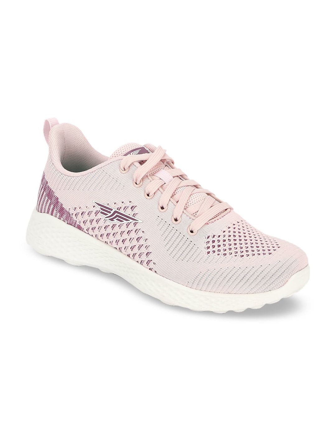 Red Tape Women Pink & White Mesh Walking Shoes Price in India