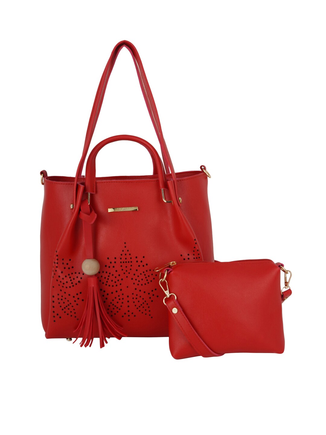 Lapis O Lupo Red Solid Shoulder Bag Set Price in India