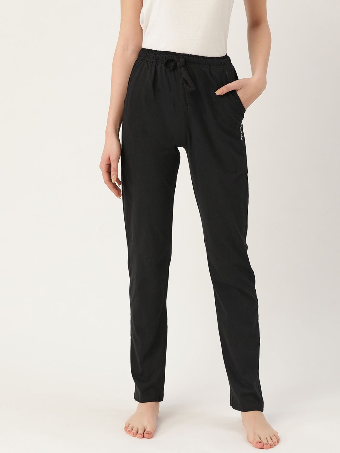 MBeautiful Women Solid Black Lounge Pants Price in India