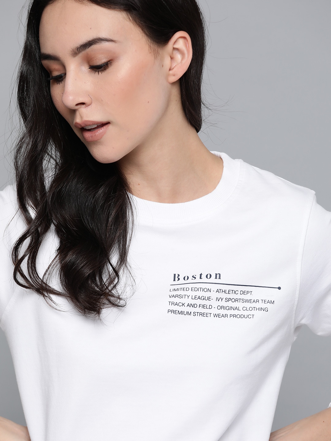 Harvard Women White Placement Print Sweatshirt Price in India
