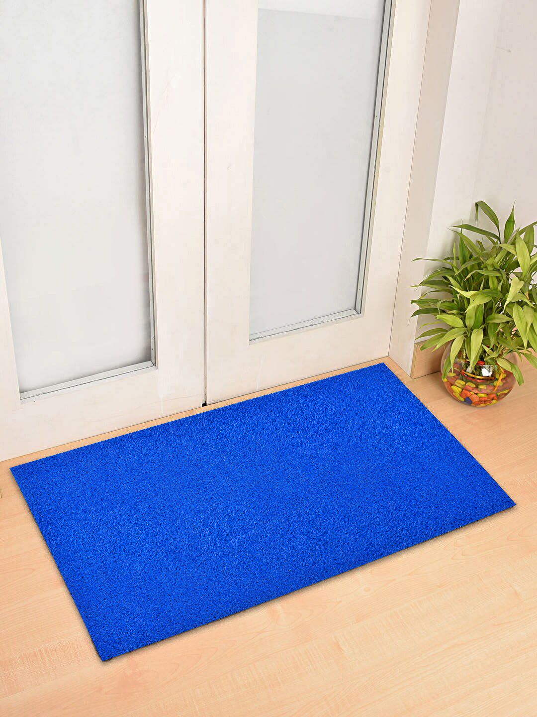 Kuber Industries Blue Solid Rubber Anti-Slip Doormat Price in India