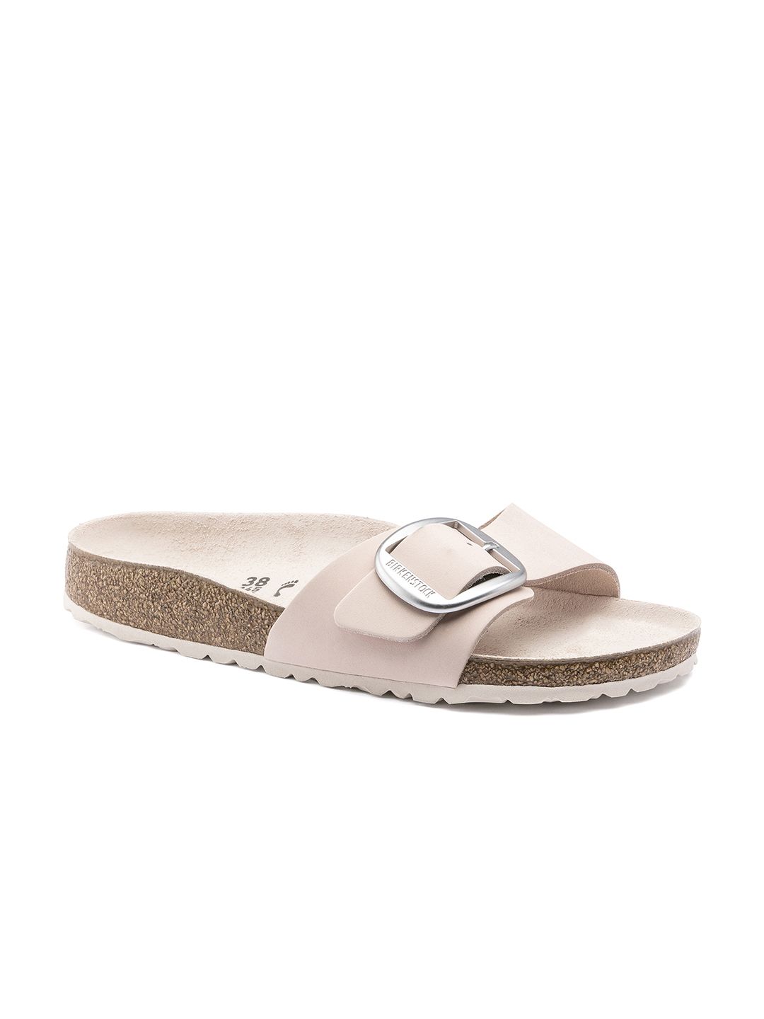 Birkenstock Women Pink Solid Narrow Width Madrid Sliders Price in India