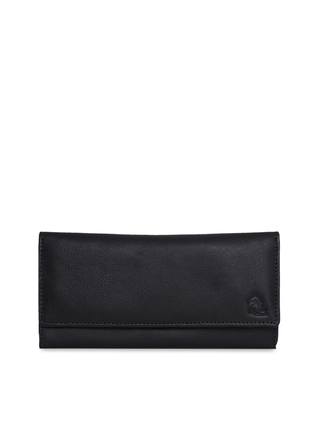 Kara Women Black Solid Leather Wallet Price in India