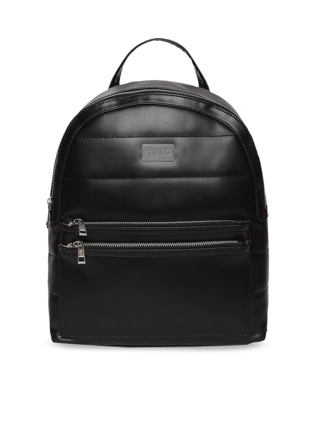 KLEIO Women Black Solid Backpack Price in India