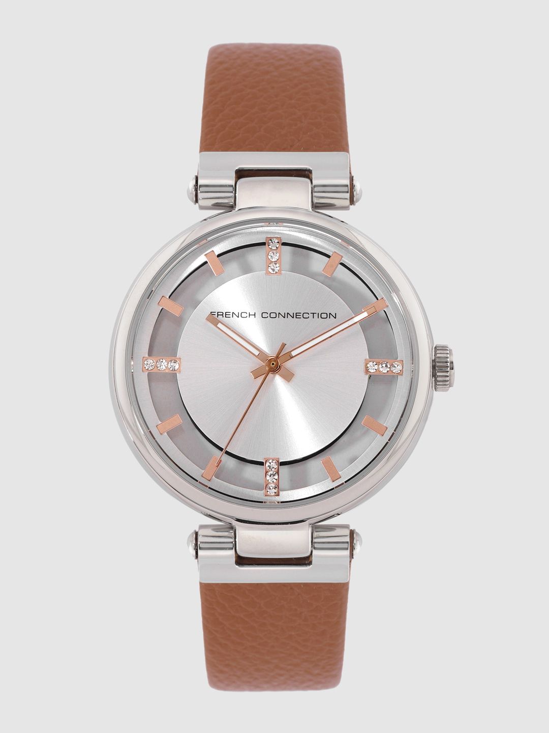 French Connection Women Silver-Toned Analogue Watch Price in India