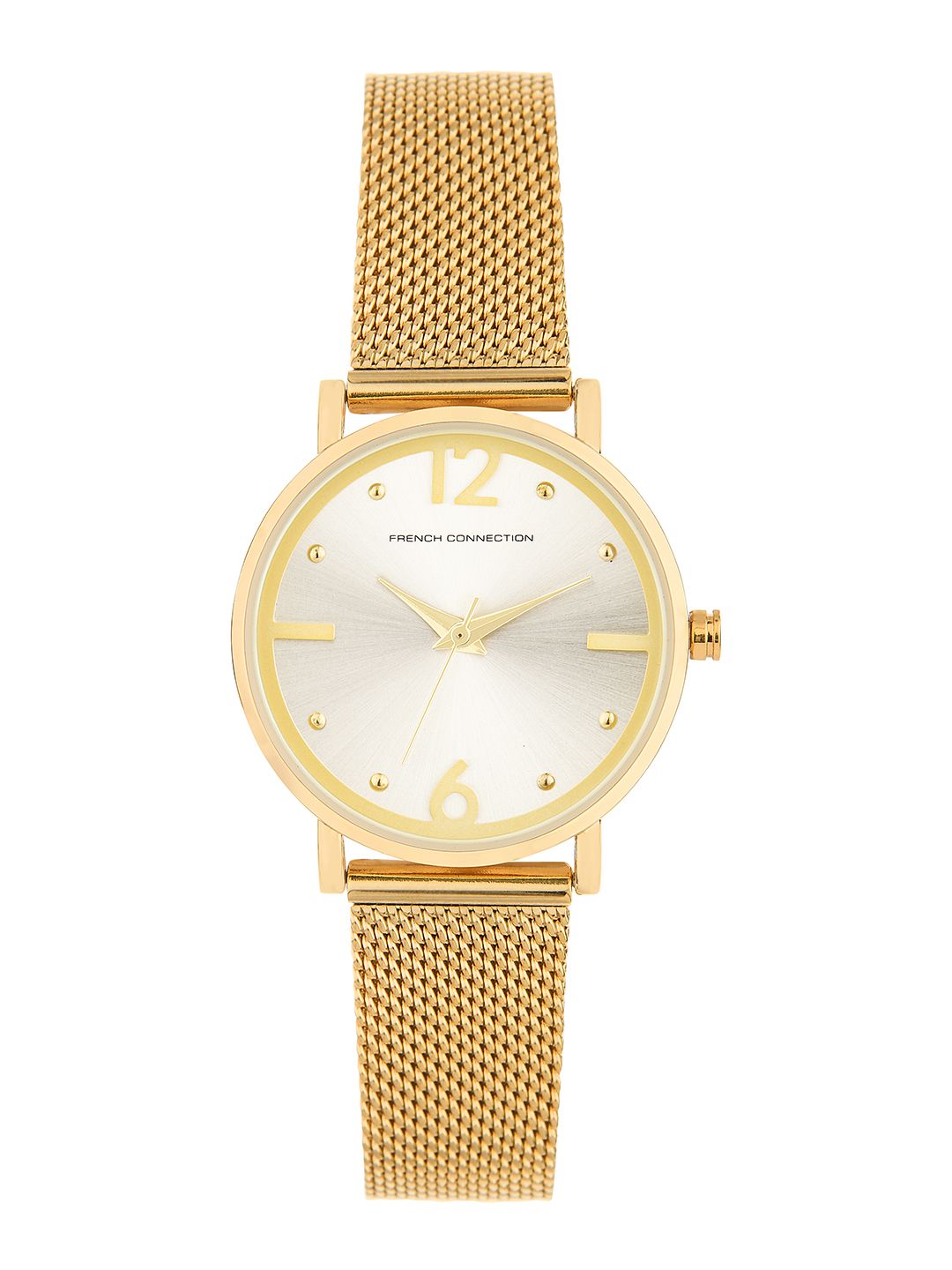 French Connection Women Gold-Toned Analogue Watch FCN0006C Price in India
