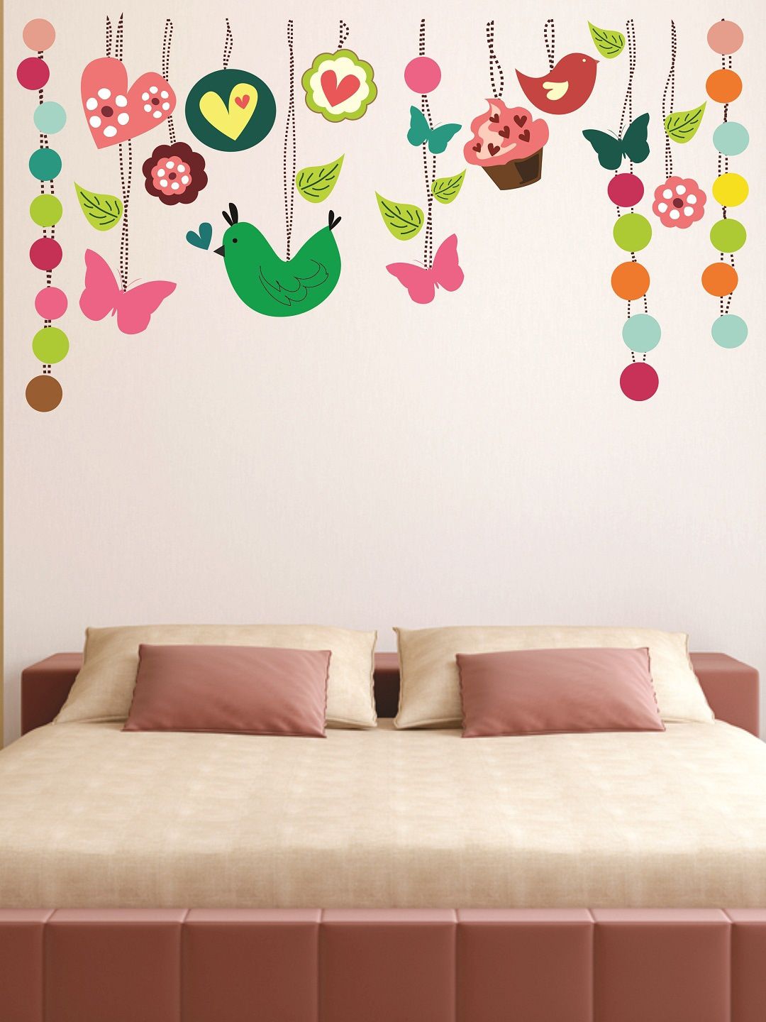 WALLSTICK Multicoloured Abstract Large Vinyl Wall Sticker Price in India