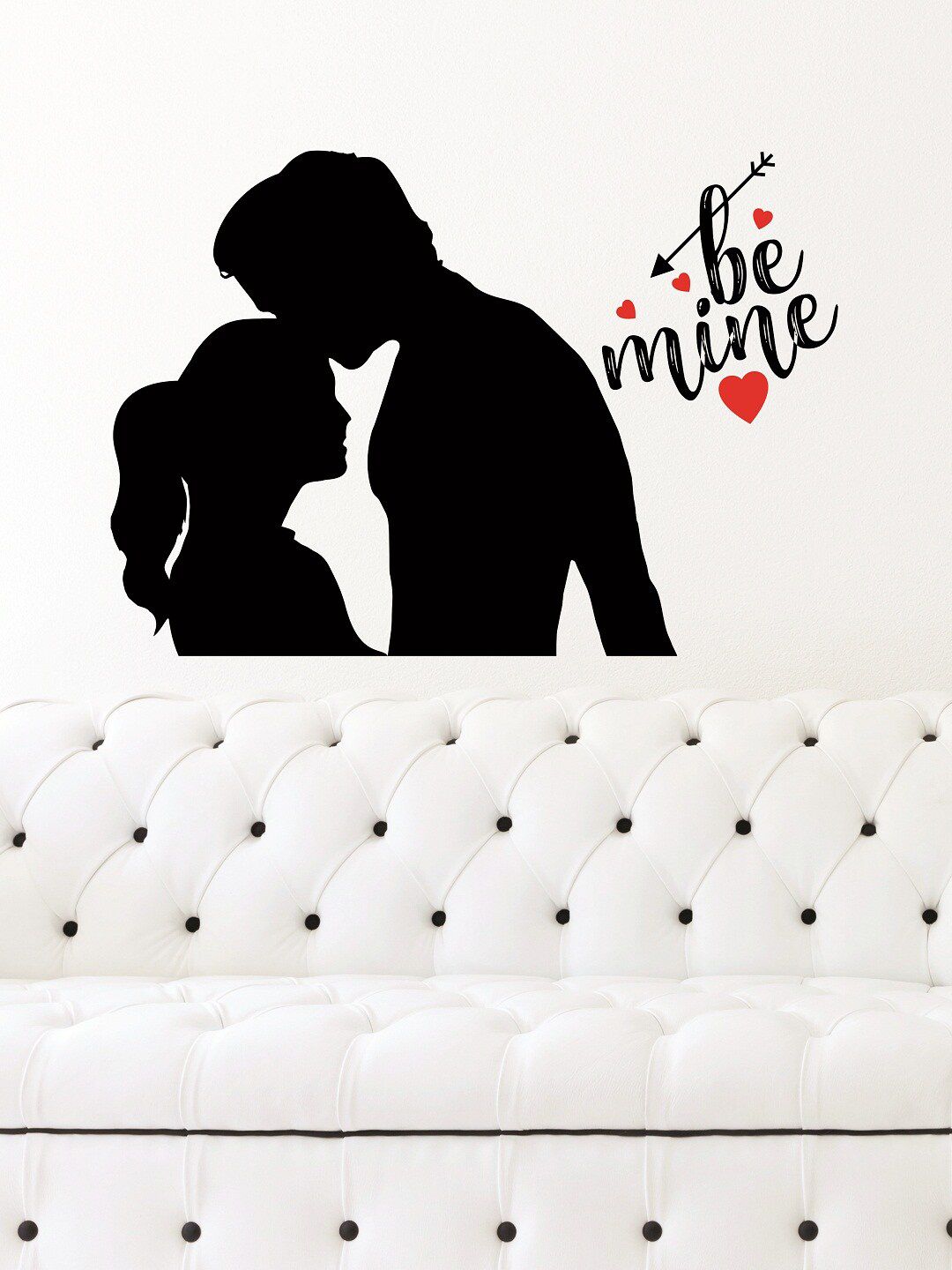 WALLSTICK Black & Red Be Mine Large Vinyl Wall Sticker Price in India