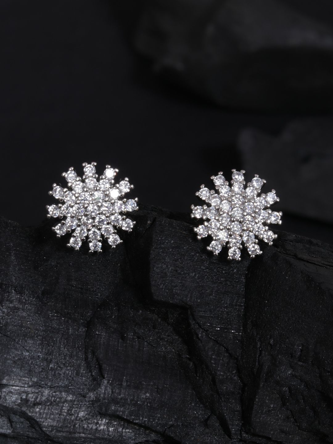 Sepia Silver-Plated Contemporary Studs Price in India