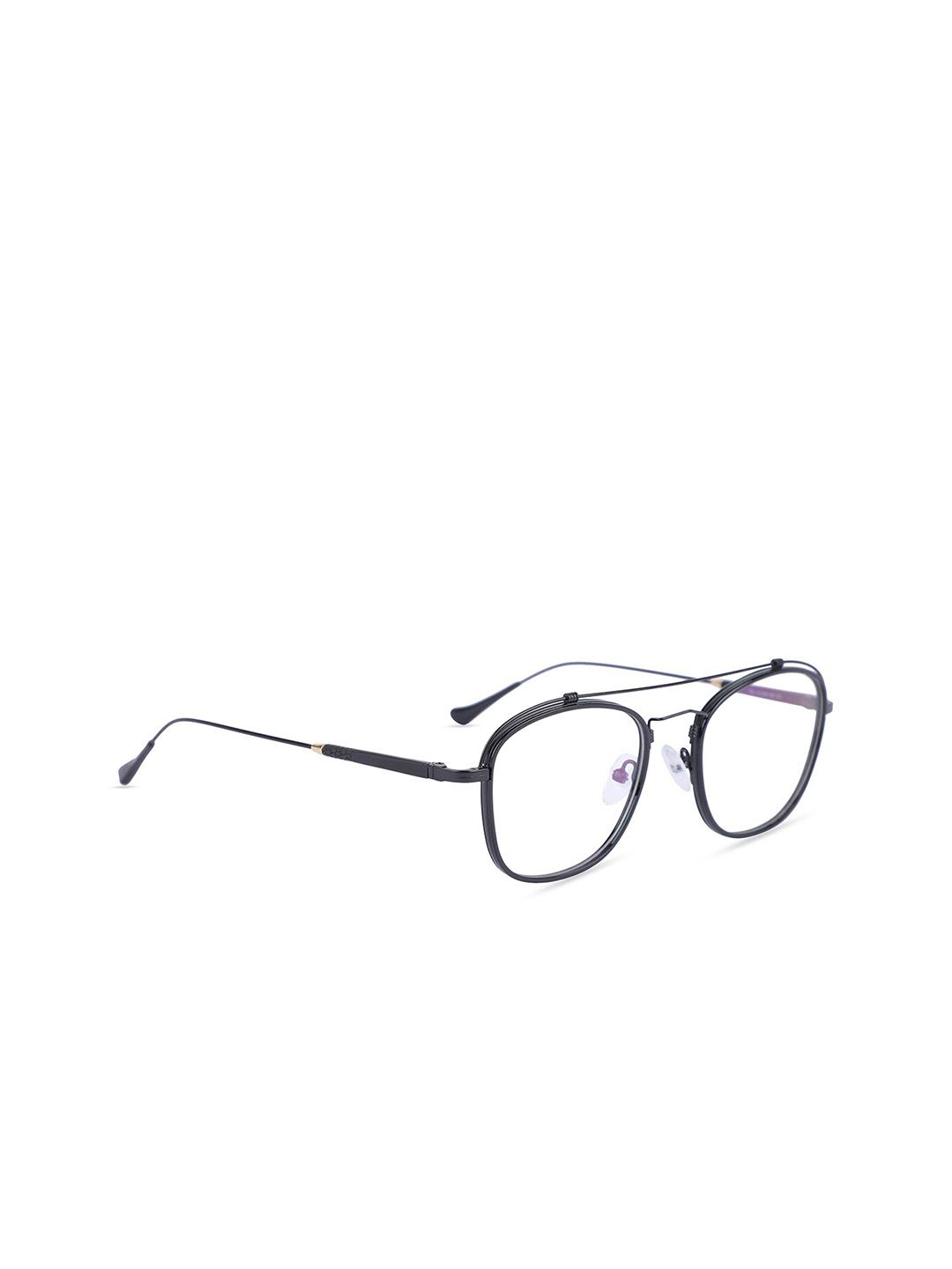 MARC LOUIS Unisex Black Solid Full Rim Square Frames T82 C3 51 FR Price in India