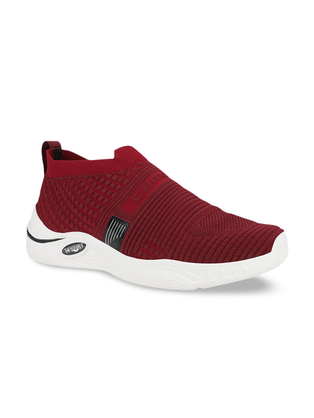 Campus Men Maroon Mesh Walking Shoes