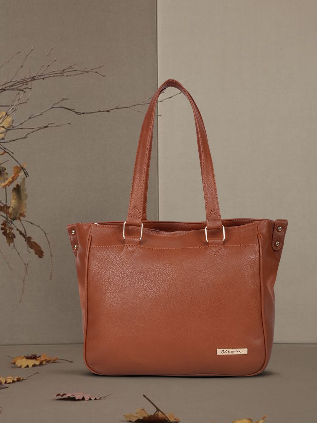 Mast & Harbour Tan Brown Solid Shoulder Bag Price in India