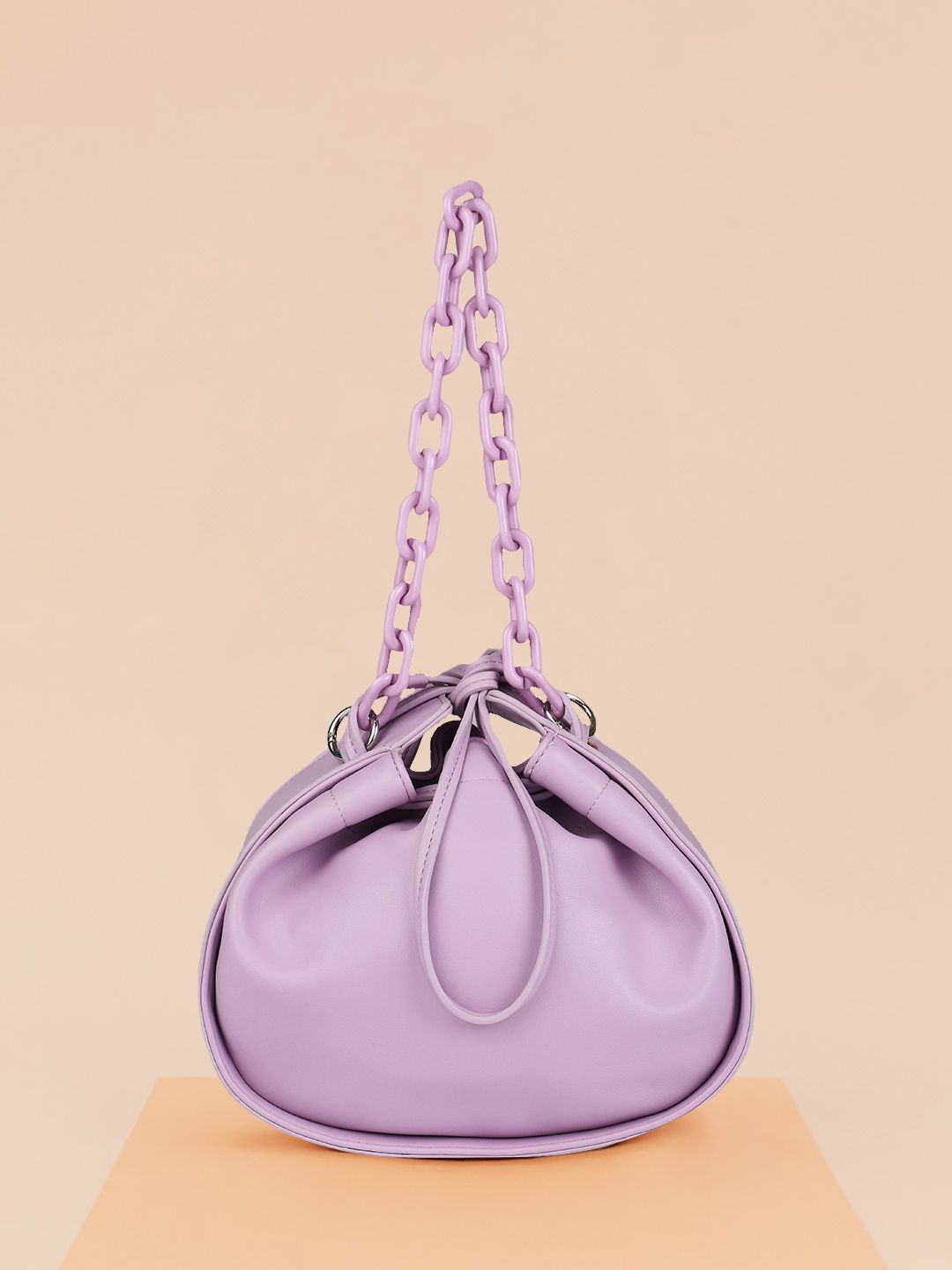 DressBerry Purple Solid Shoulder Bag Price in India
