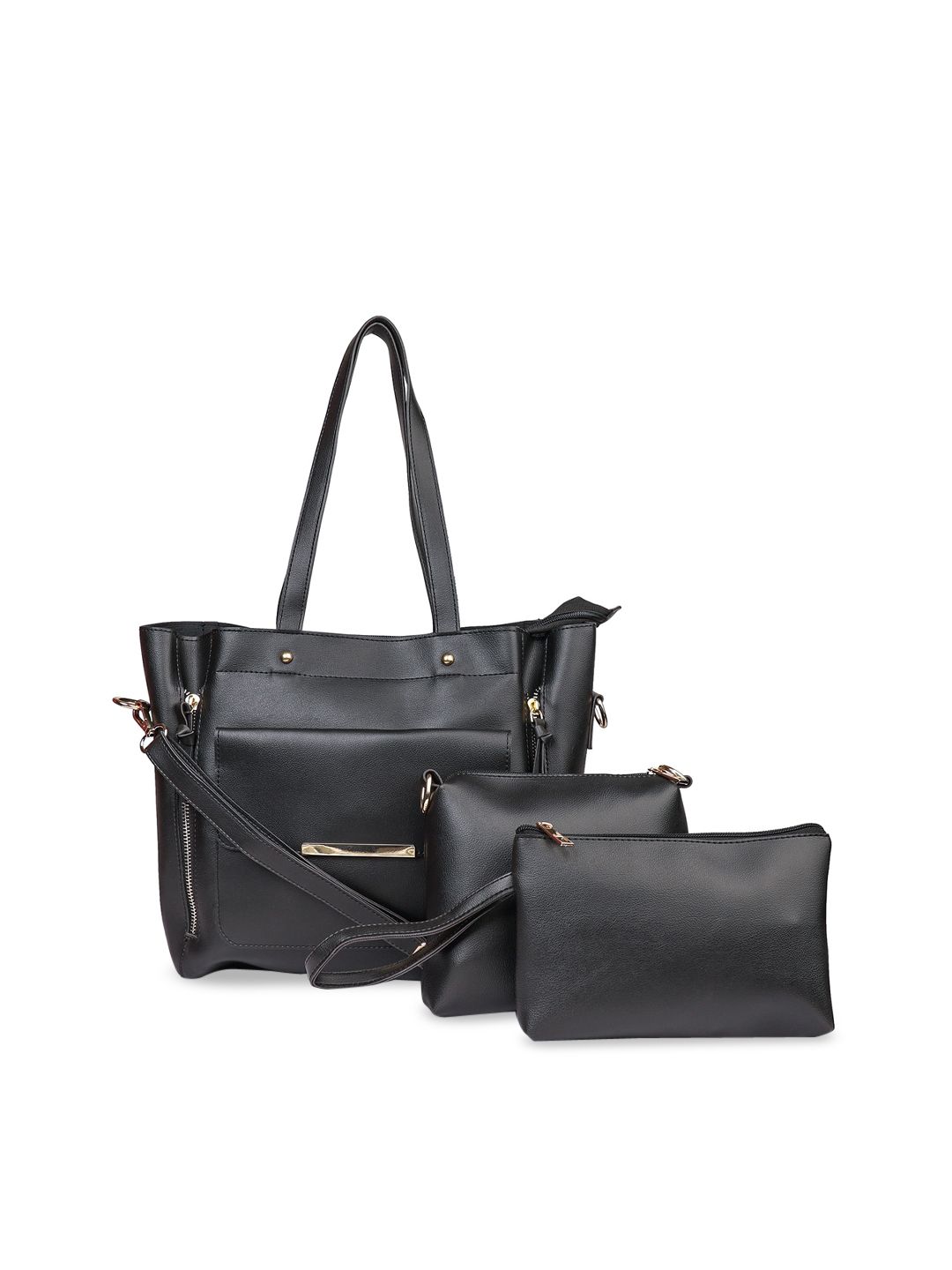 LEGAL BRIBE Black Set of 3 Solid Shoulder Bag Price in India