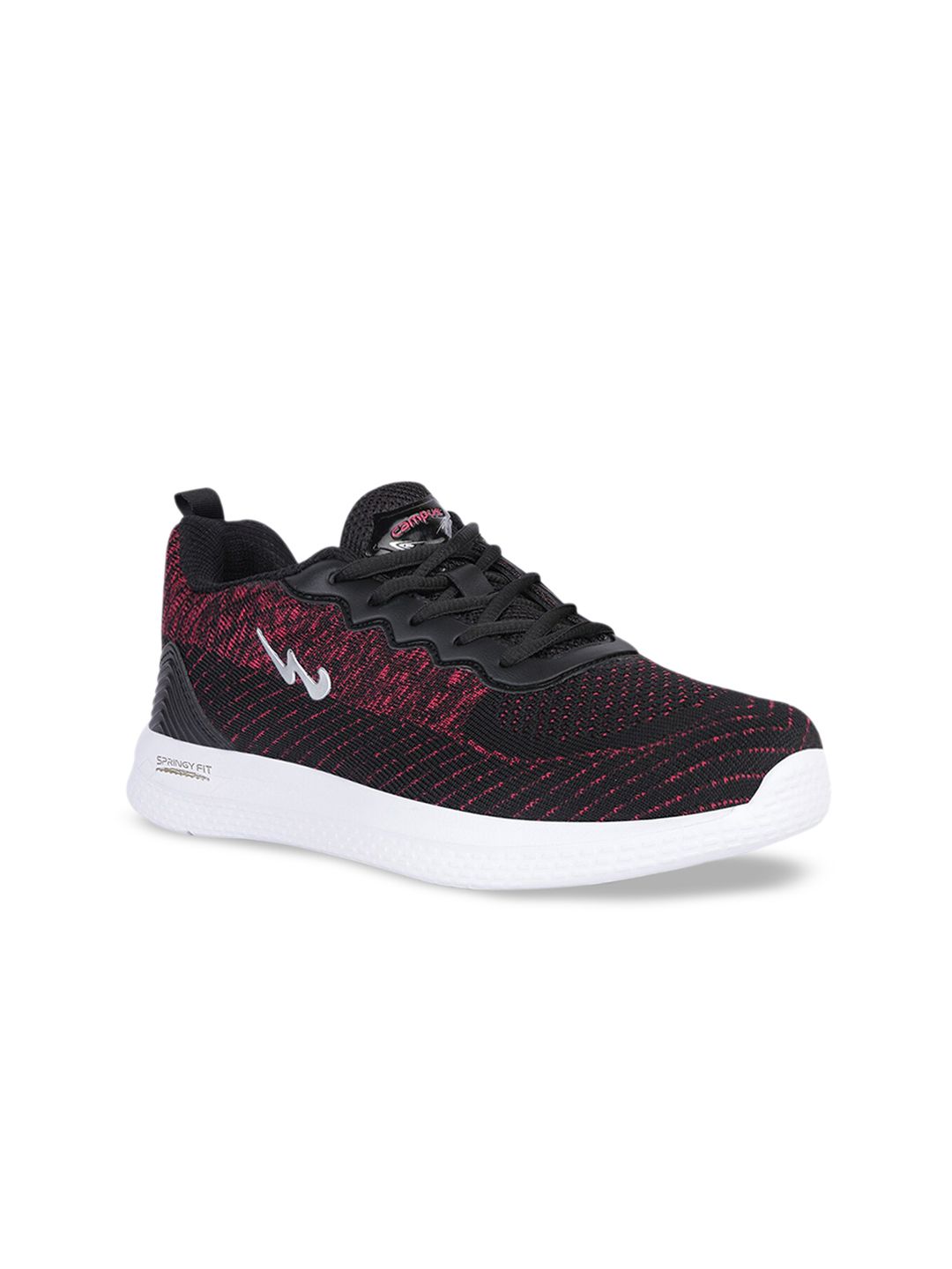 Campus Women Black Mesh Running Shoes Price in India