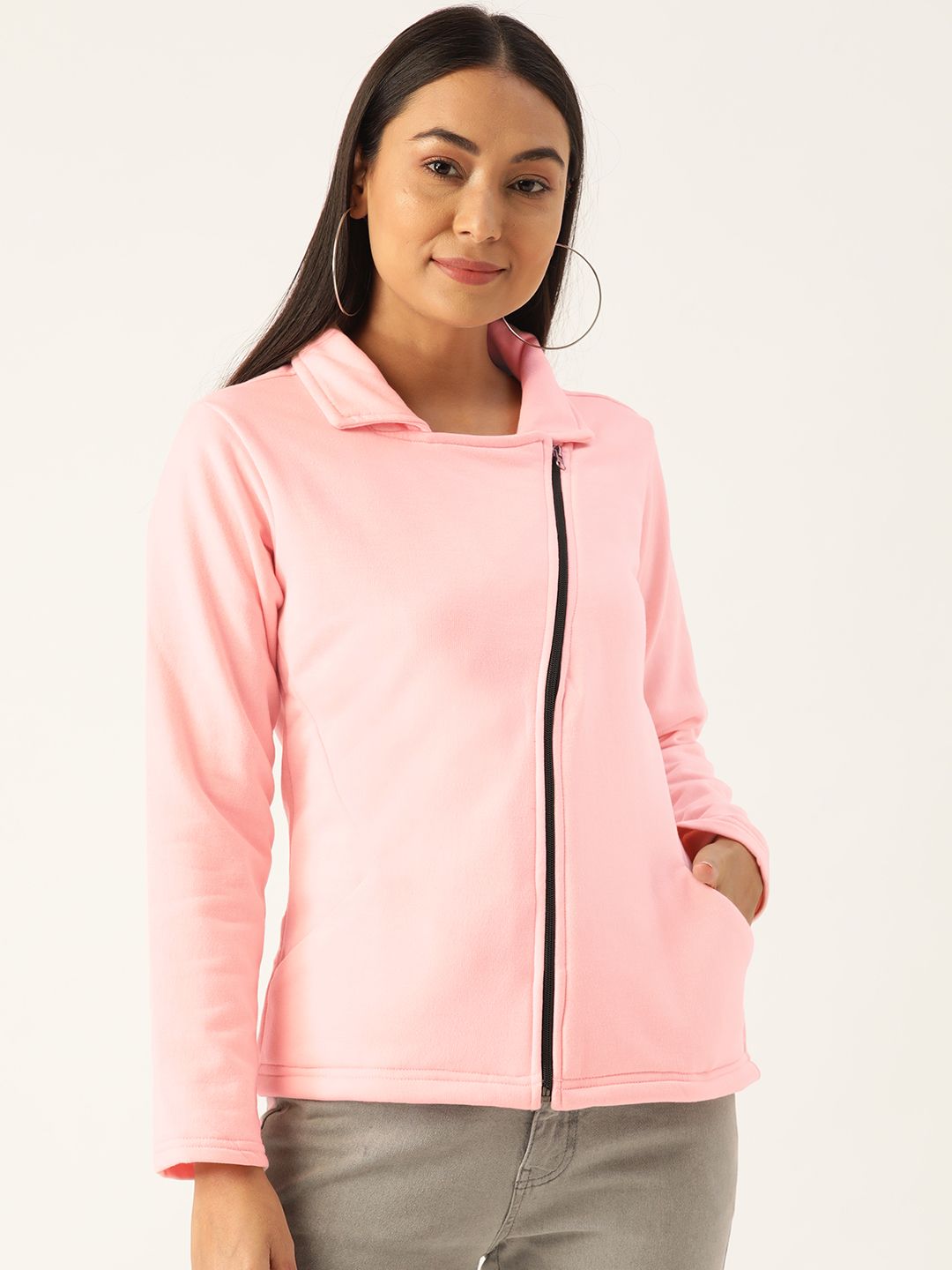 Belle Fille Pink Solid Tailored Jacket Price in India