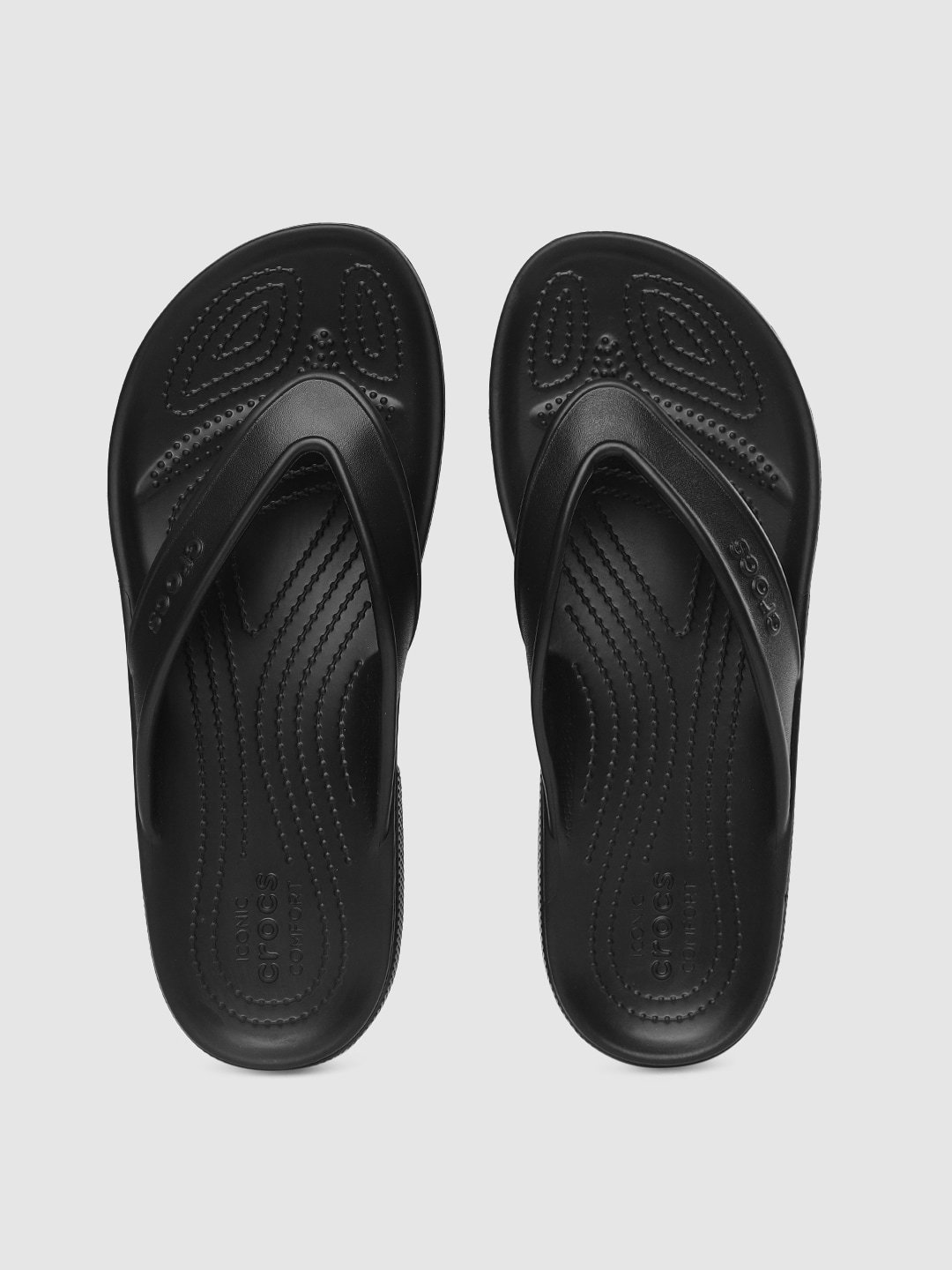 Crocs Unisex Black Solid Classic II Thong Flip-Flops Price in India