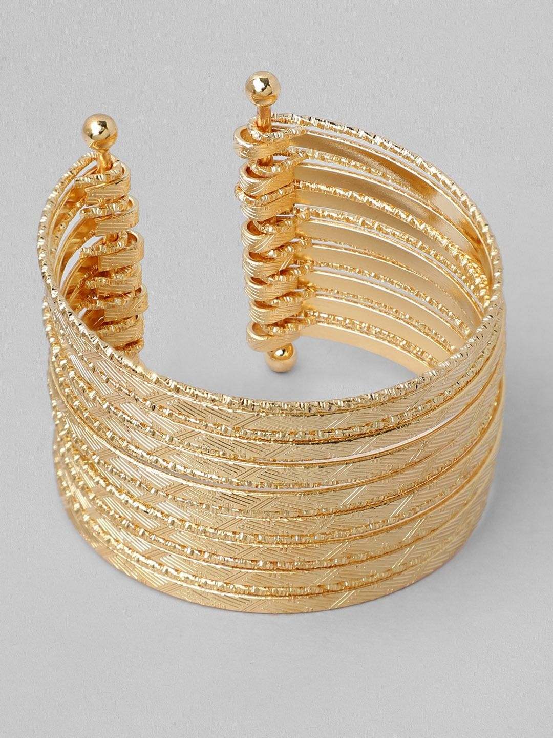 TOKYO TALKIES X rubans FASHION ACCESSORIES Women Gold-Toned Cuff Bracelet Price in India