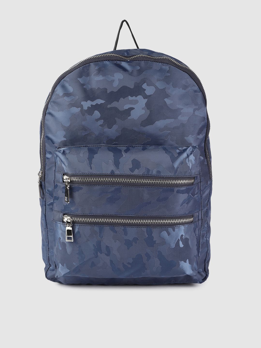 DressBerry Women Blue Camouflage Backpack Price in India