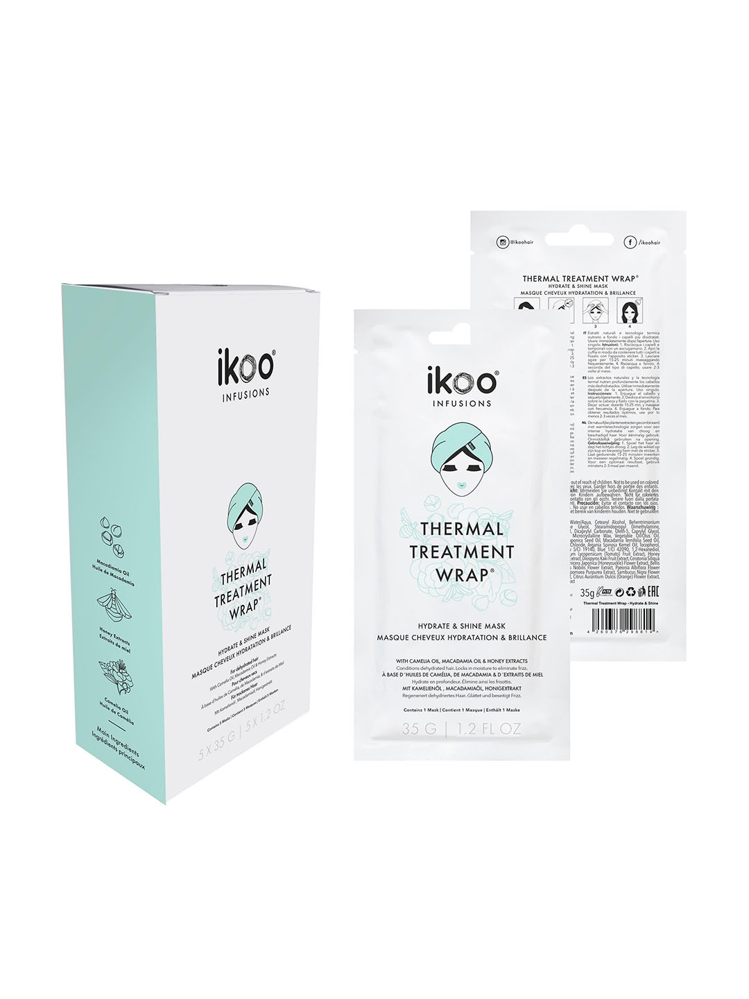 ikoo Thermal Treatment Wrap Hydrate & Shine (Pack of 5) Price in India