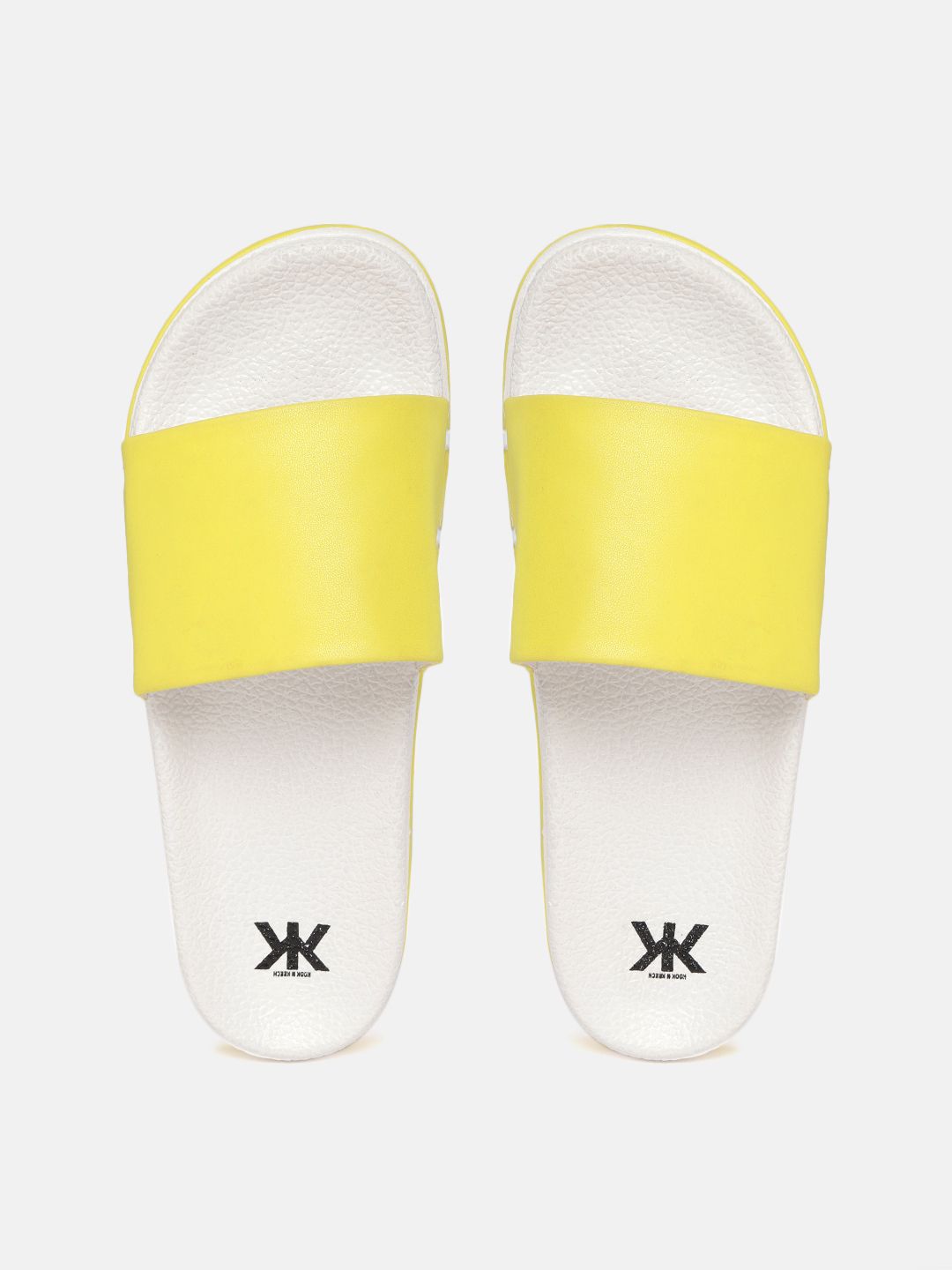 Kook N Keech Women Yellow Solid Sliders Price in India