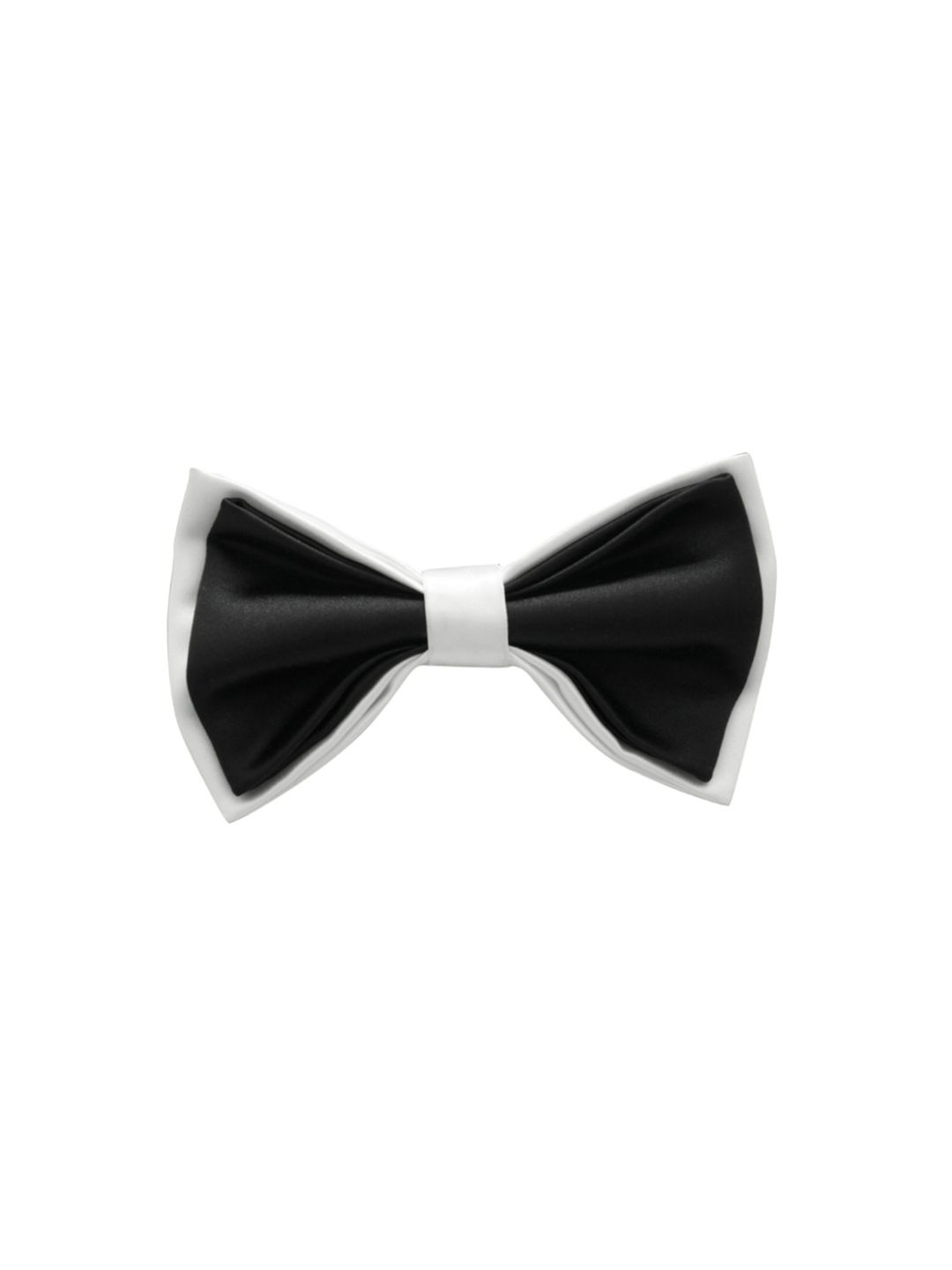 The Tie Hub White & Black Colorblocked Bow Tie