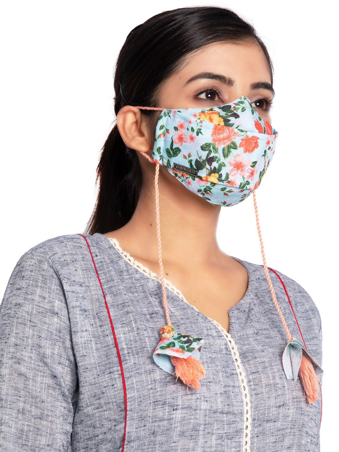VASTRAMAY Unisex Green Reusable 4-Ply Cloth Masks Price in India