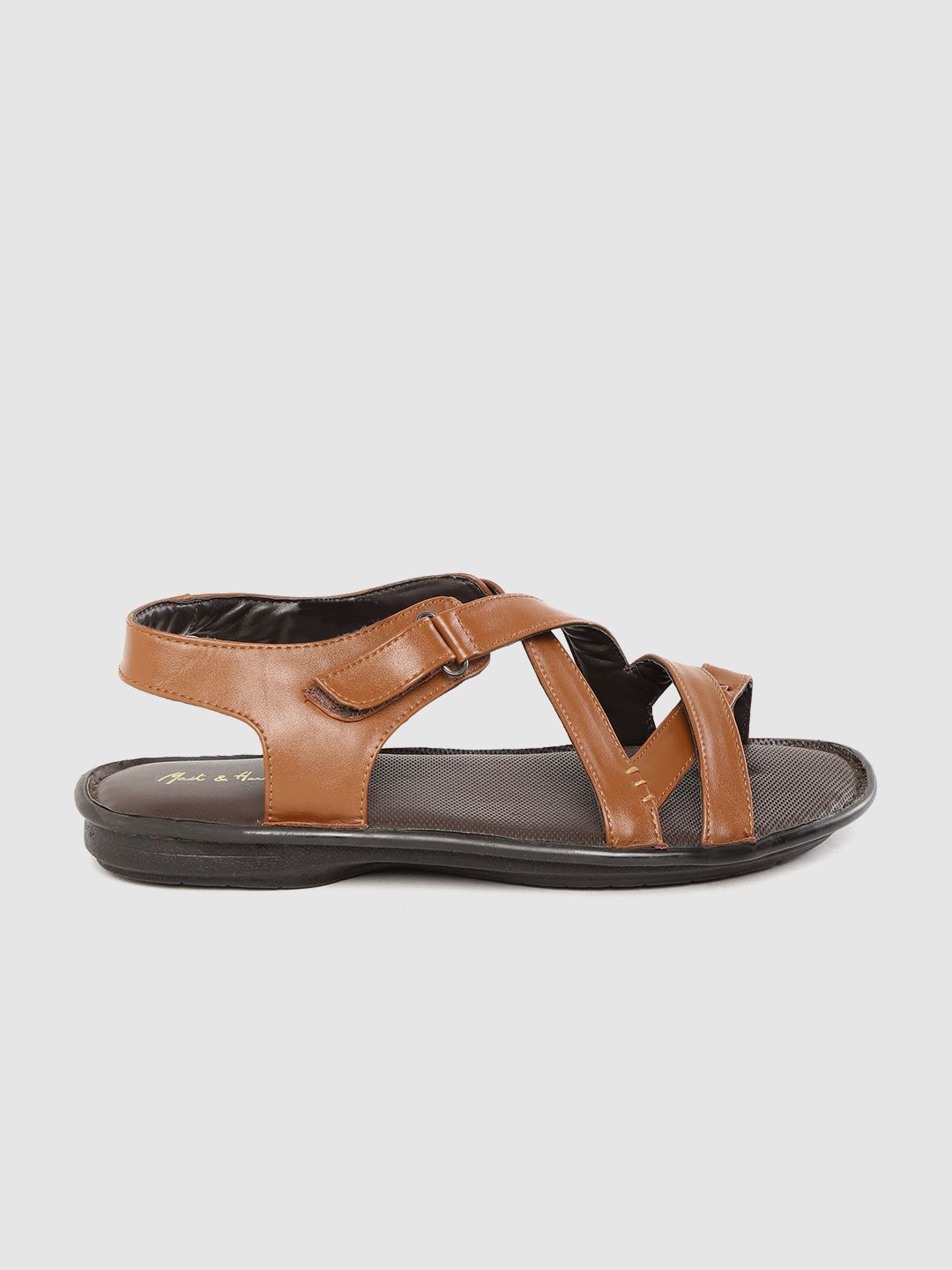 Mast & Harbour Men Tan Brown One Toe Comfort Sandals