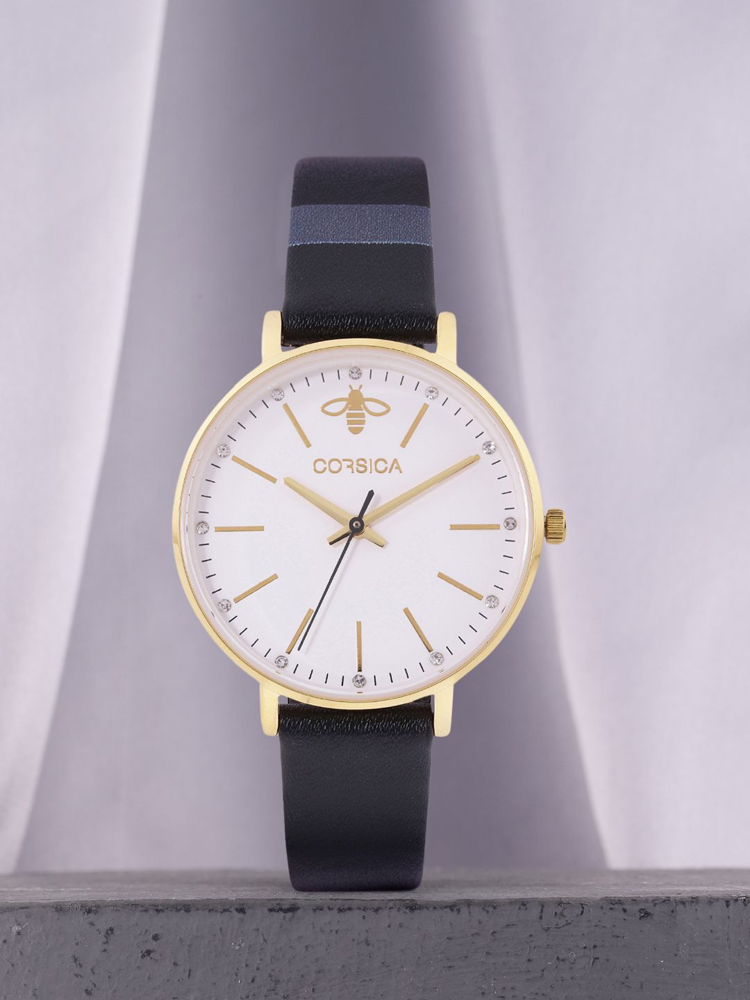 CORSICA Women White Leather Analogue Watch LSA-C0-008-02 Price in India