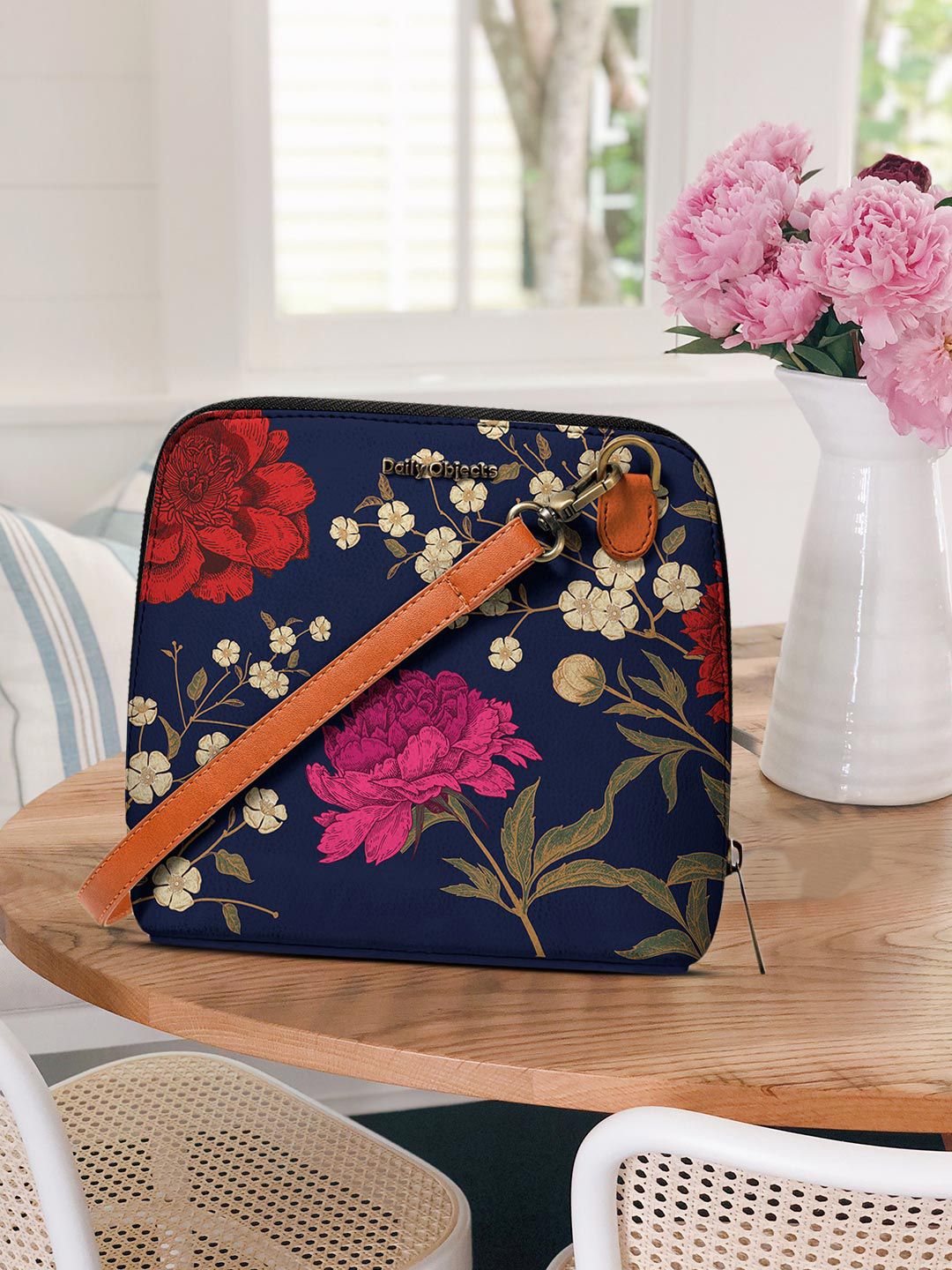 DailyObjects Multicoloured Floral Print Sling Bag Price in India