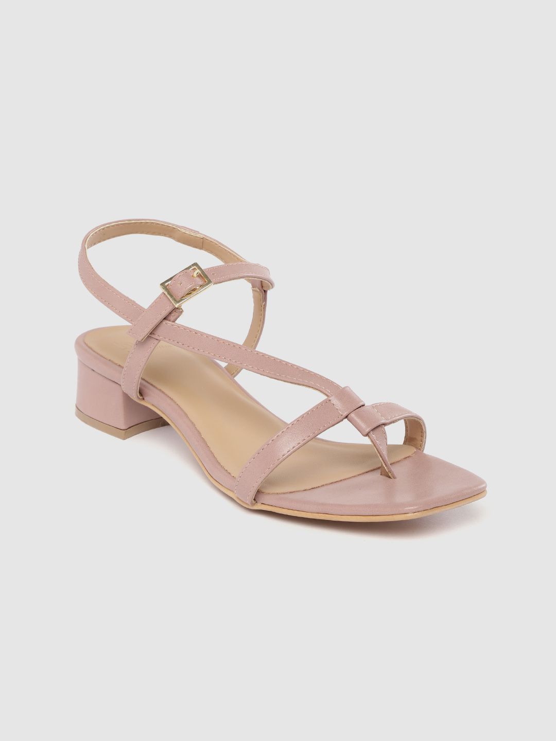 her by invictus Women Mauve Solid Block Heels Price in India