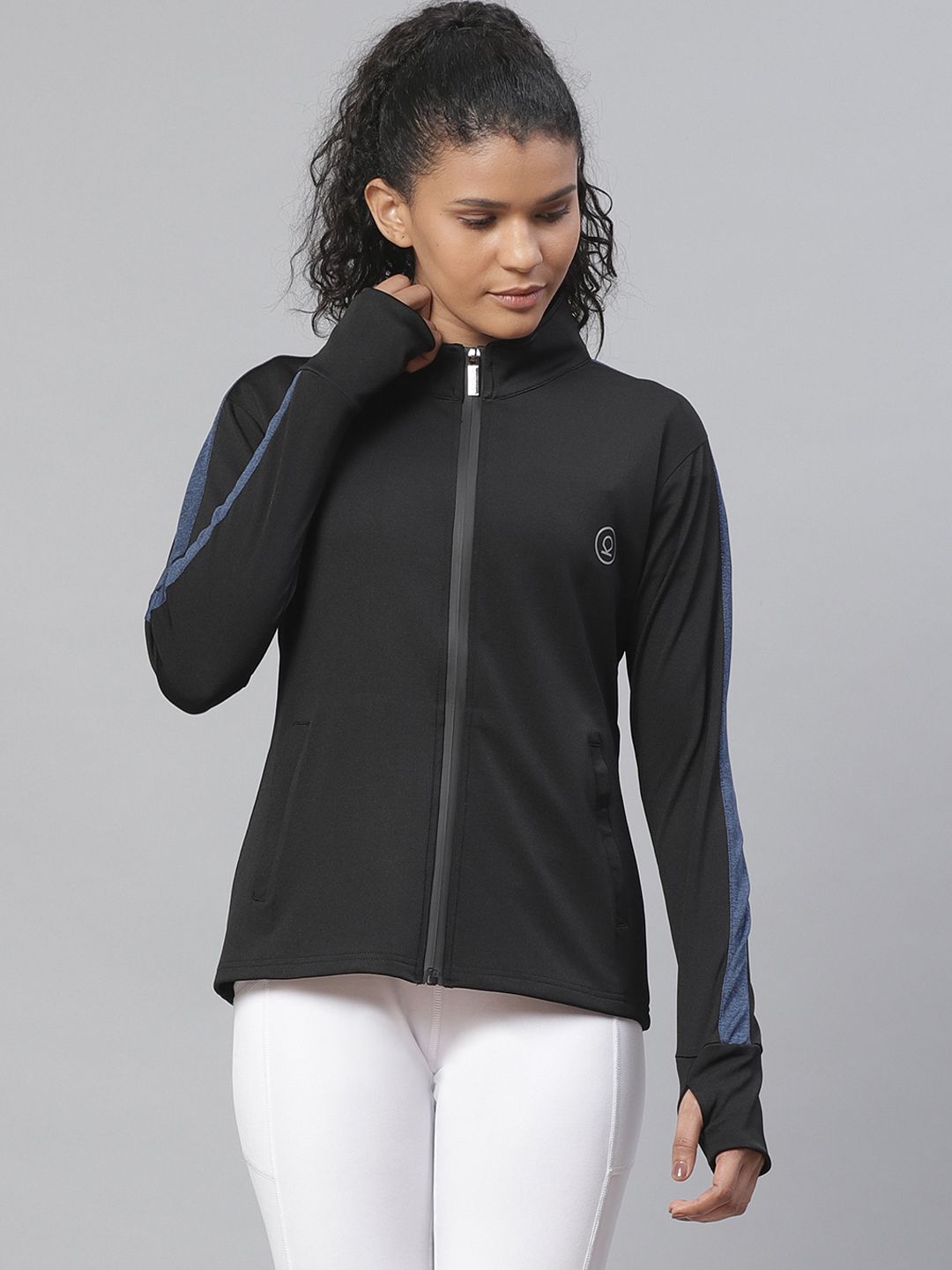 Chkokko Women Black Solid Running Jacket Price in India