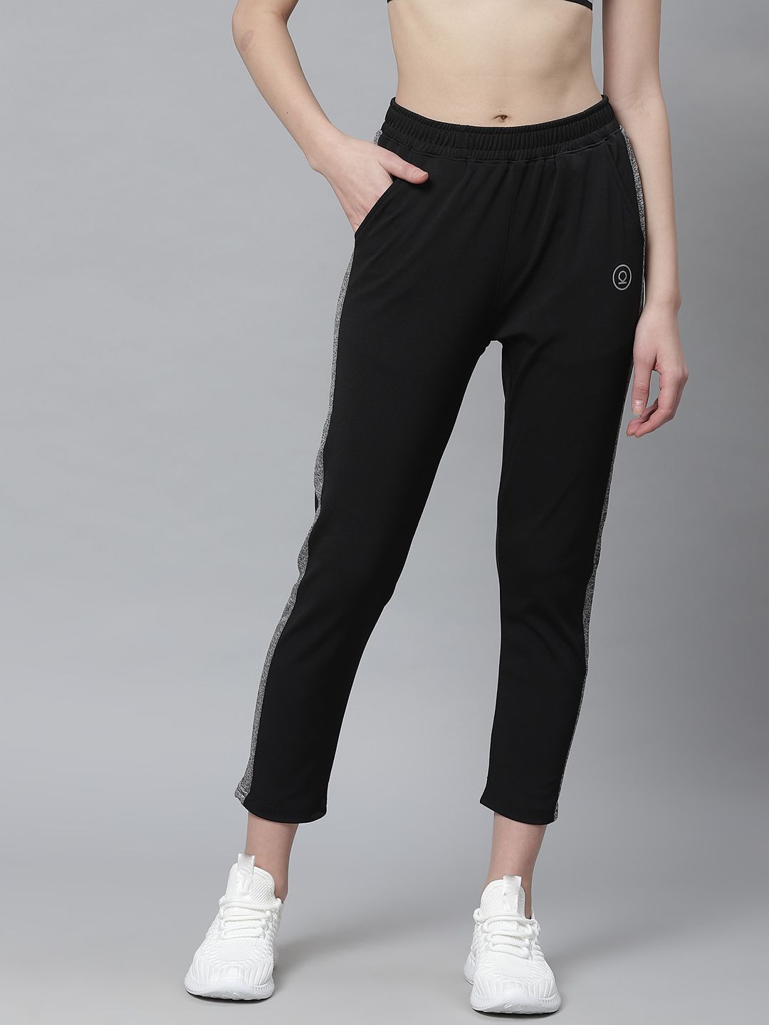 Chkokko Women Black Solid Yoga Track Pants Price in India