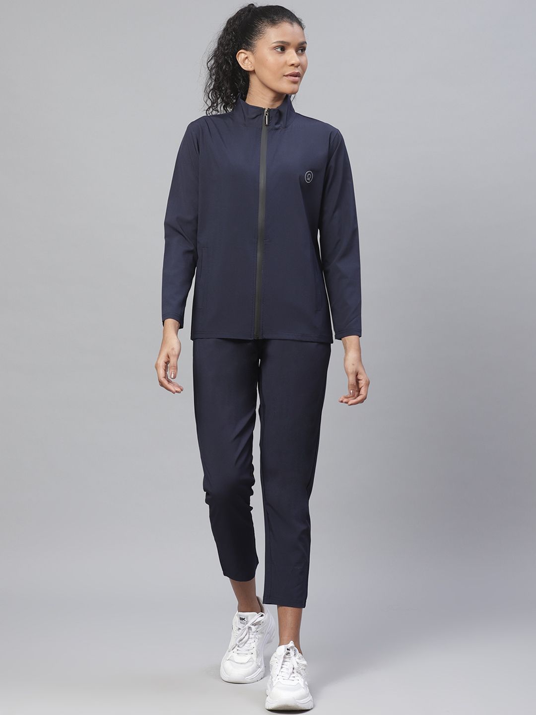 Chkokko Women Navy Solid Training Tracksuit Price in India