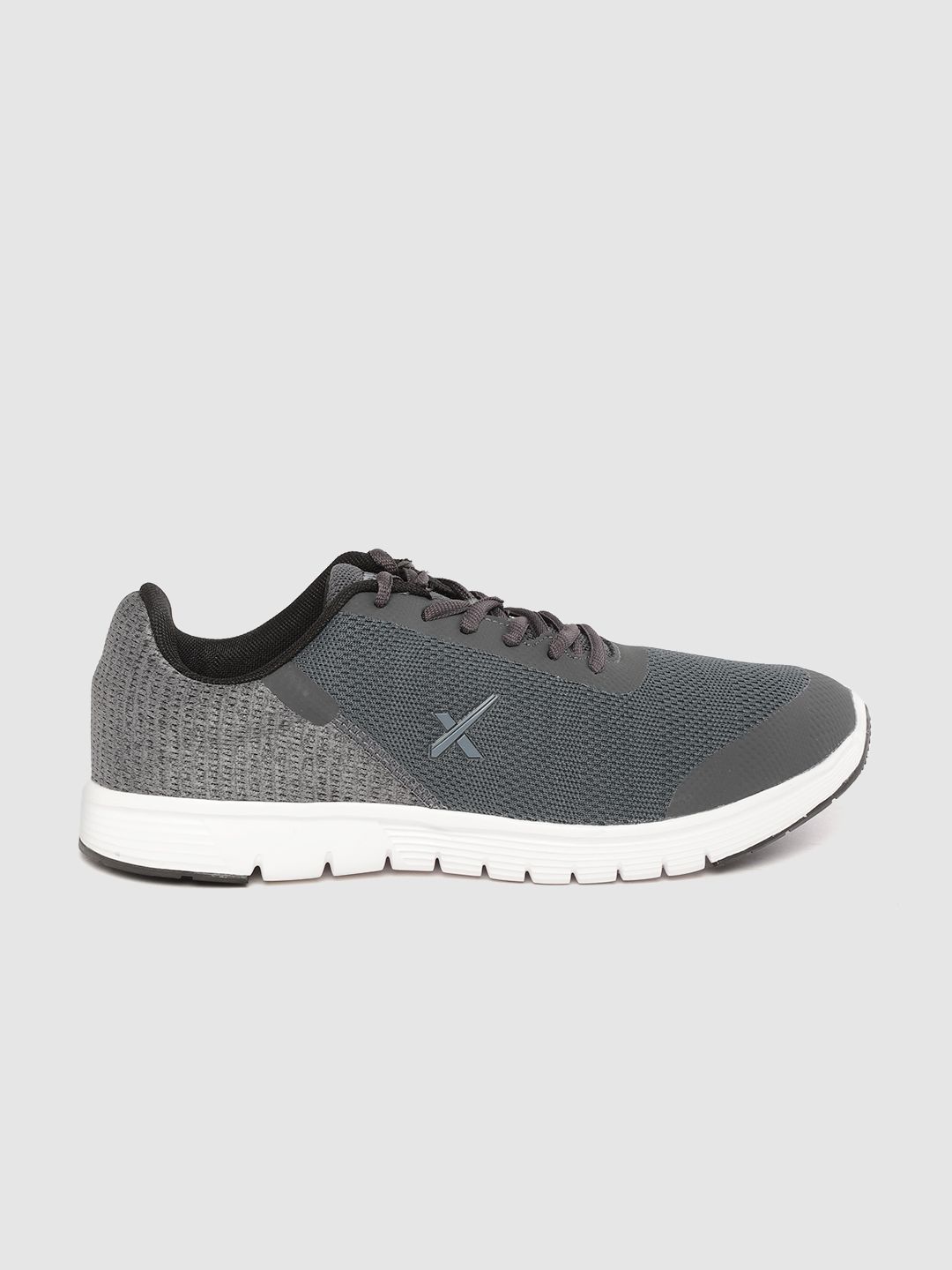 HRX by Hrithik Roshan Men Charcoal Grey Woven Design Front Runner Shoes