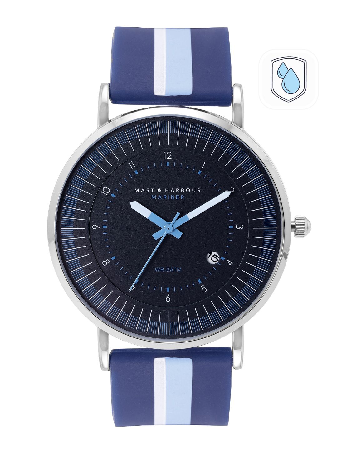 Mast & Harbour Unisex Blue& White Analogue Watch MFB-PN-SM-1901