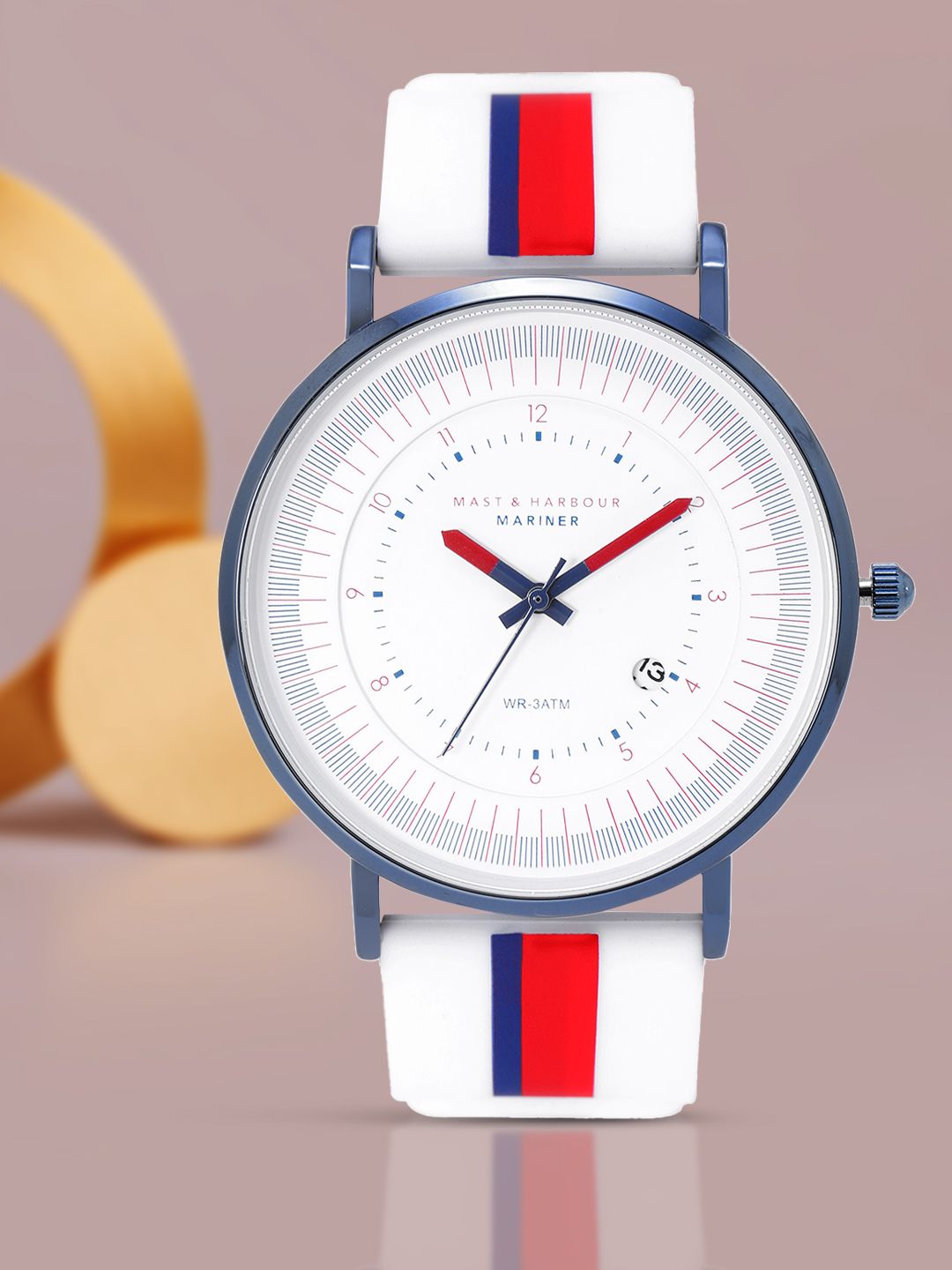 Mast & Harbour Mast & Harbour Unisex White & Red Analogue Watch MFB-PN-SM-1901