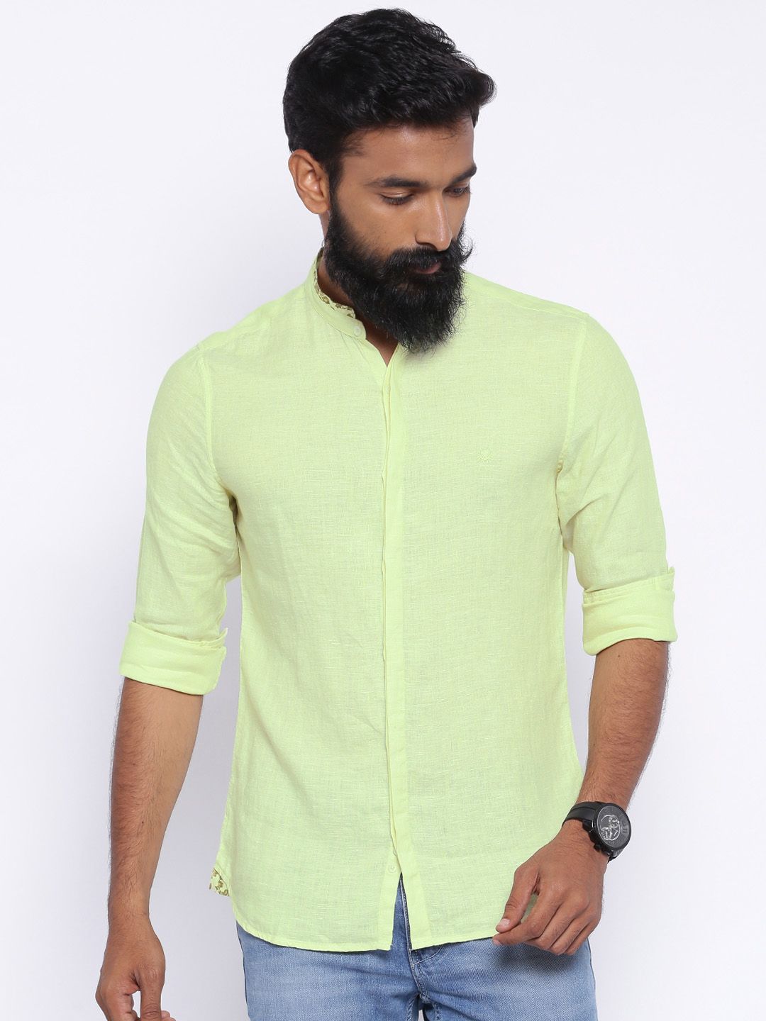 Yellow Linen Shirts for Men