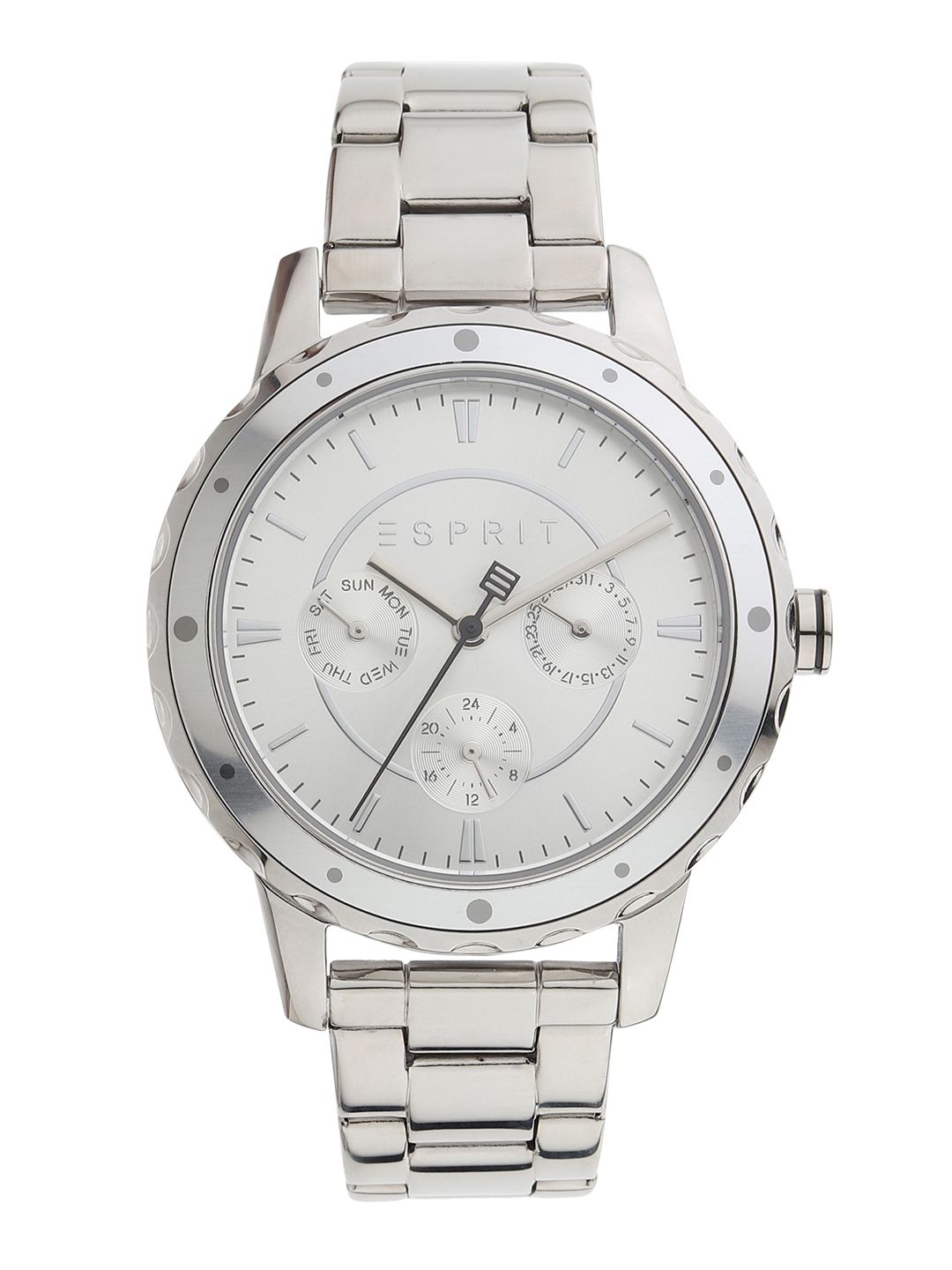 ESPRIT Women Silver-Toned Analogue Watch ES1L140M0075 Price in India