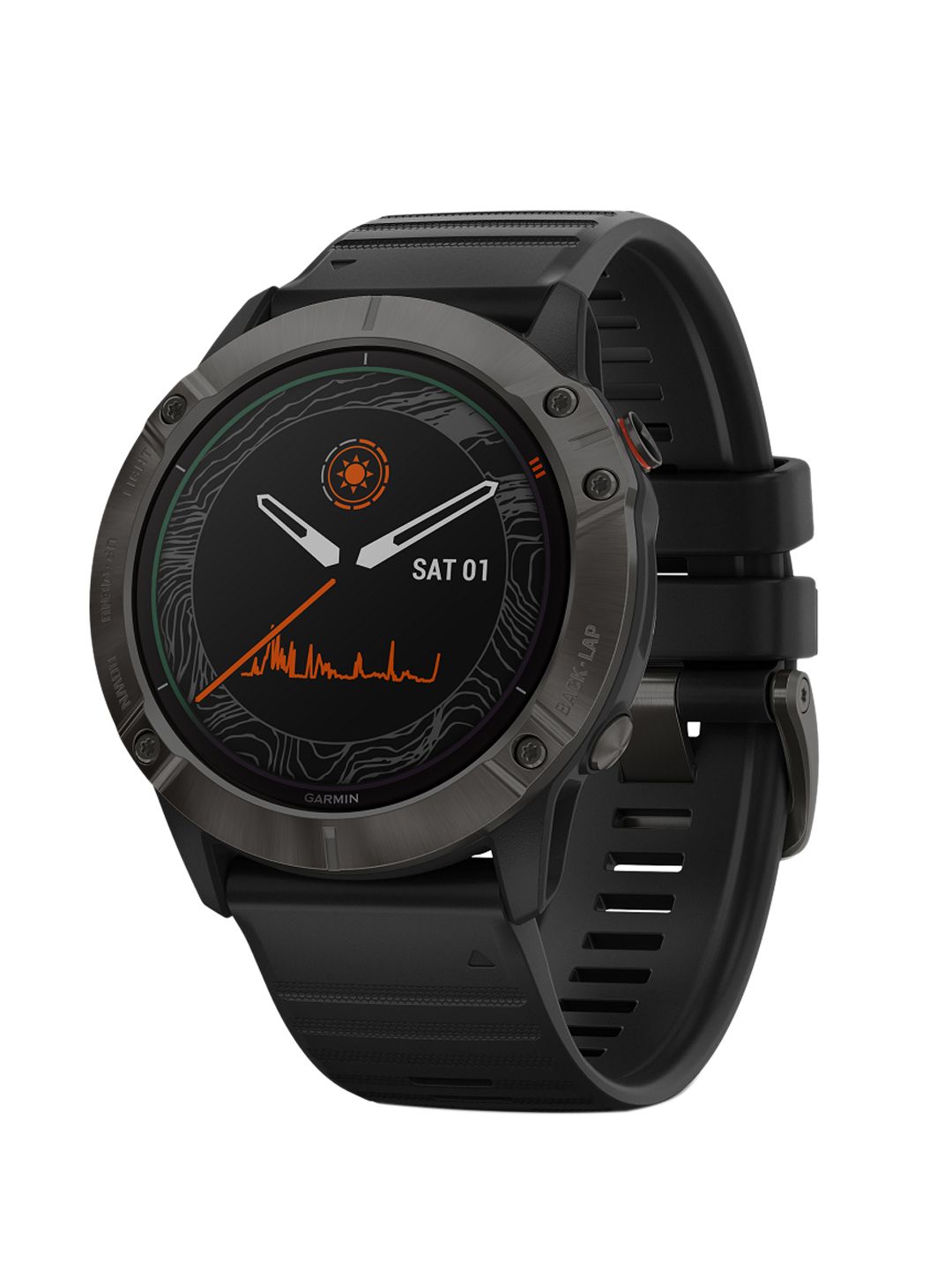 Buy Garmin Unisex Black Fenix 6X Pro Solar Sustainable Titanium
