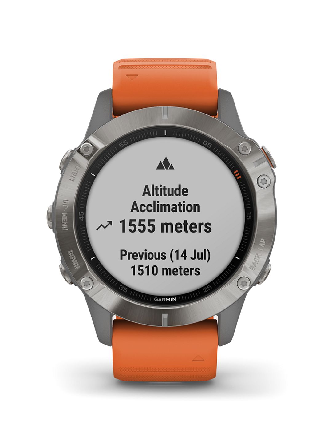 Buy Garmin Black & Orange Fenix 6 Sapphire Titanium Smart Watch