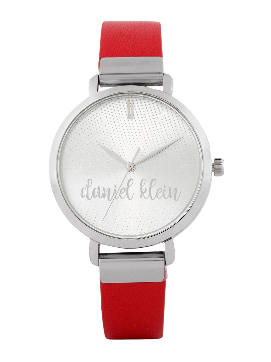 Daniel Klein Women Silver-Toned Textured Analogue Watch DK.1.12492-5 Price in India