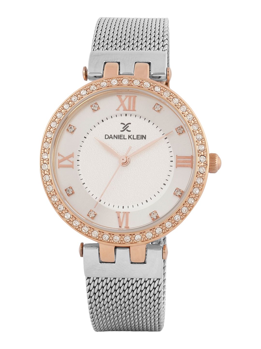 Daniel Klein Premium Women Silver-Toned Analogue Watch DK.1.12400-4 Price in India