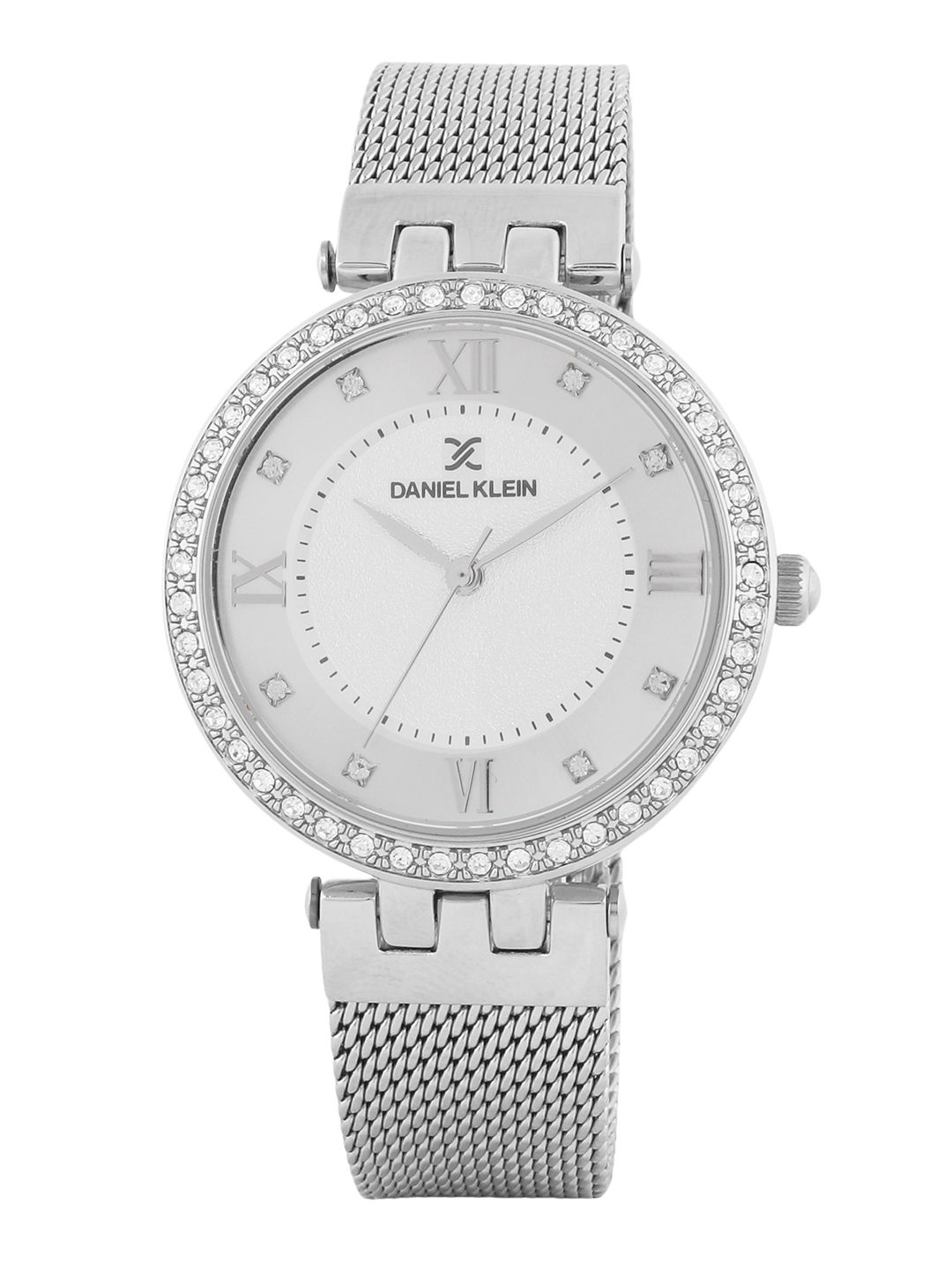 Daniel Klein Women Silver-Toned Analogue Watch DK.1.12400-3 Price in India