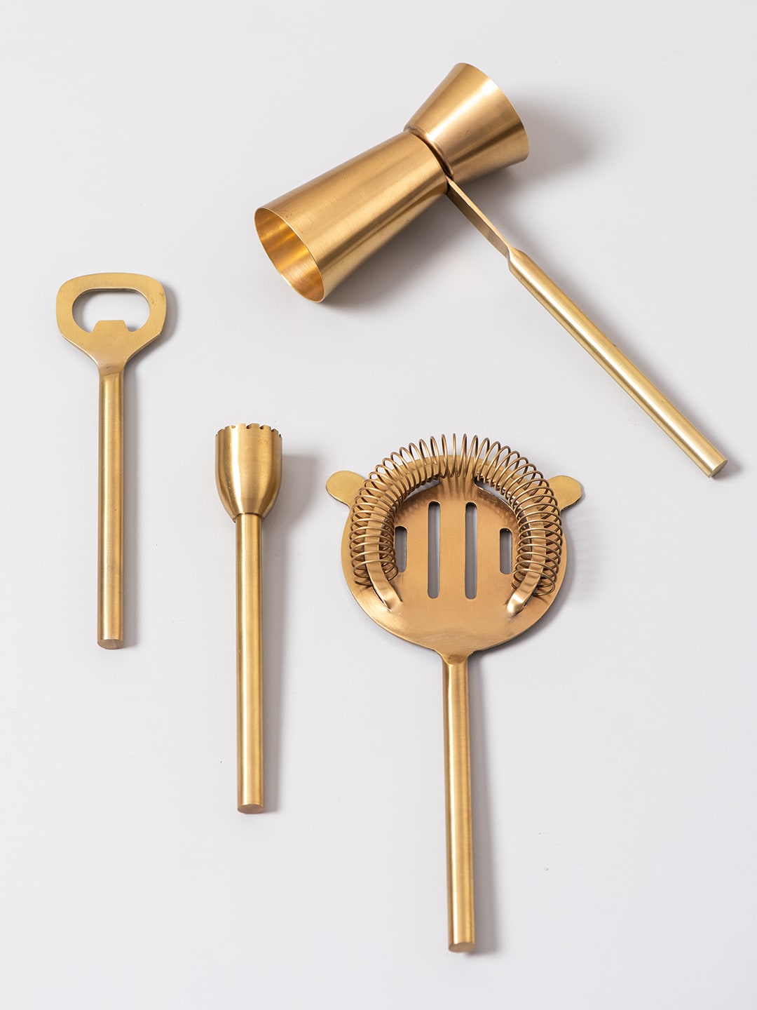 nestroots Gold-Toned 4 Piece Bar Accessories Price in India